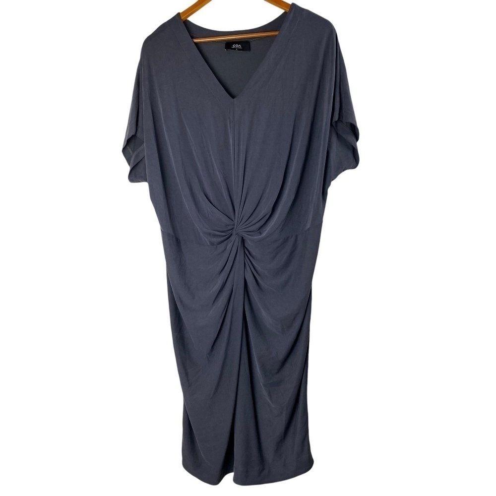 COA - Knotted Dress Modal Blend Lagenlook Below-Knee length in Gray Size 2 (M)